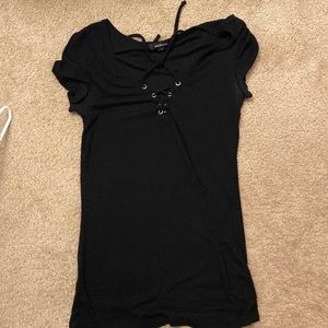 Black Drawstring Shirt